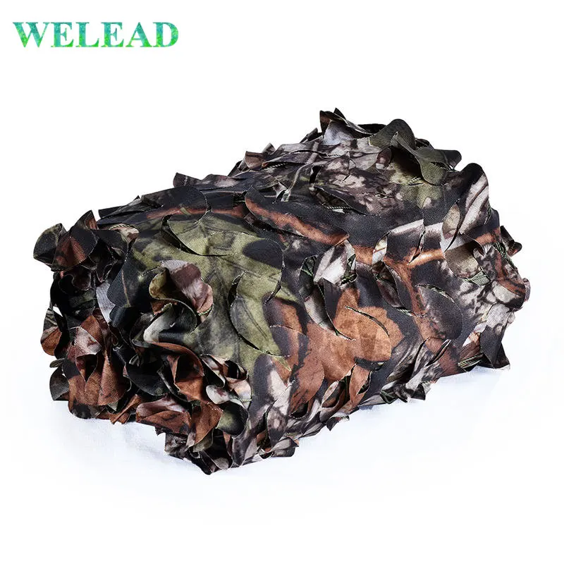 

WELEAD Reinforced Military Camouflage Net Maple Concealment Mesh Hide Camo Network Outdoor for Hunting Birding Army Training