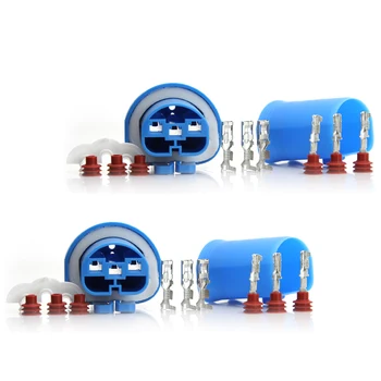

2sets Female+Male Adapter HID Bulb Connector Kit For 9004 HB1 9007 HB5 HID Halogen Healamp Plug Waterproof #1648*2_1649*2