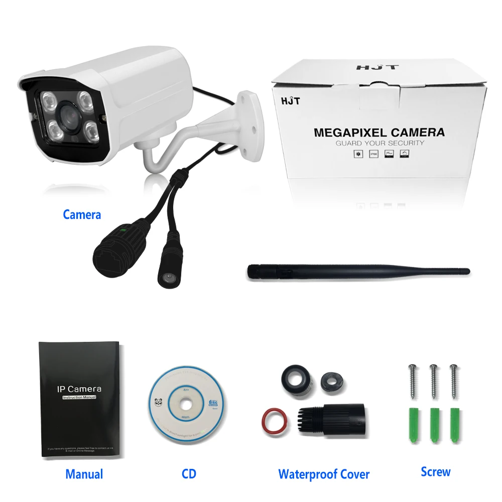 HJT Full hd 1080P 2.0MP IP камера H.264 SD слот для карты WIFI CCTV Белый 4IR Ночное Видение Движения