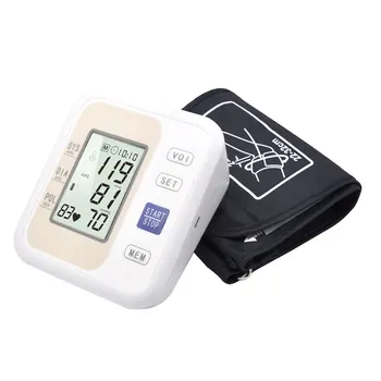 

Home Health Care LCD Digital 1Pcs Upper Arm Blood Pressure Monitor Portable Tonometer Arm Cuff Heart Beat Meter Machine