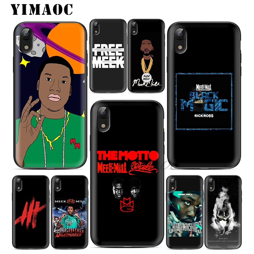 

YIMAOC Meek Mill Rapper Soft TPU Black Silicone Case for iPhone X or 10 8 7 6 6S Plus 5 5S SE Xr Xs Max