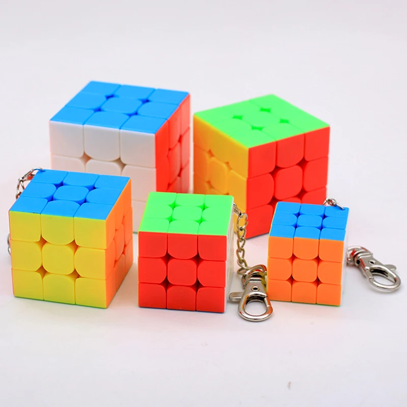 5 шт. мини 3x3x3 скоростной магический куб с комплектом брелоков Moyu Mofang Jiaoshi MF3S 3x3 Neo