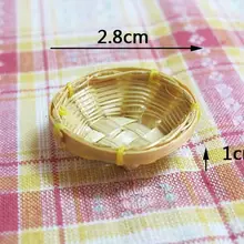 1:12 Кукольный домик миниатюрная мини фрукты овощи бамбуковая корзина