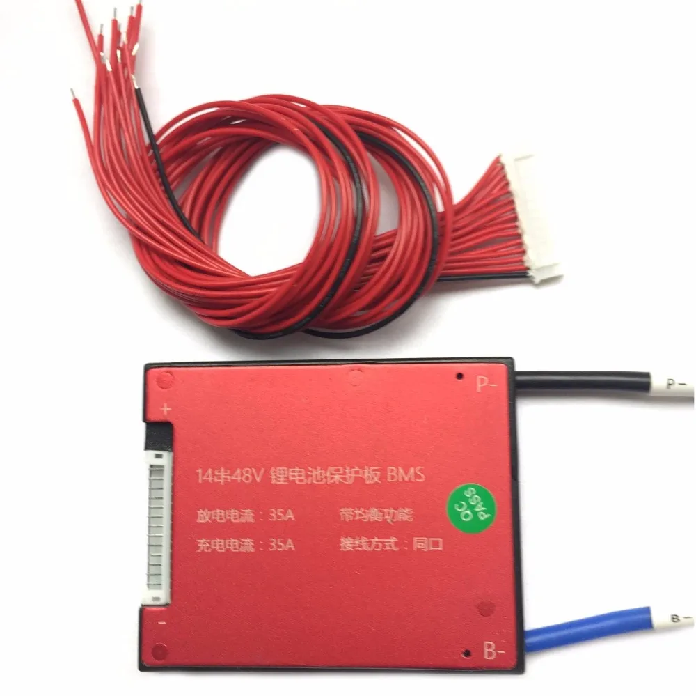 

14S 48V 15A 20A 30A 40A 50A 60A BMS Battery Management System PCM PCB for 18650 Lithium Ion Battery Pack With balance