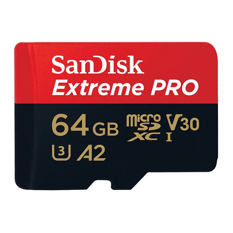 Карта памяти SanDisk Microsd 128 Гб 64 Гб U1/U3 C10 UHS-I A1/A2 V30 SDXC 32 ГБ 16 ГБ TF карта 200 ГБ 256 ГБ 4K Full HD для мобильных устройств/камер - Емкость: ExtrePro-64GB-170MB