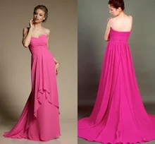 2015 verkauf Neuer Schatz Bodenlangen Chiffon Abendkleid A-line Lange Abendkleider Formale Kleid Backless Sleeveless Kapelle Zug F904