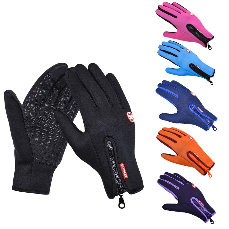 Зимние перчатки для велоспорта водонепроницаемые сенсорные уличные велосипедные перчатки регулируемые противоскользящие велосипедные перчатки для альпинизма