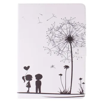 

Boys And Girls Pattern PU Leather Full Body Case with Stand for iPad Air 2
