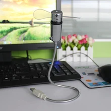 New Durable Adjustable USB Gadget Mini Flexible LED Light USB Fan Time Clock Desktop Clock Cool Gadget Time Display High Quality