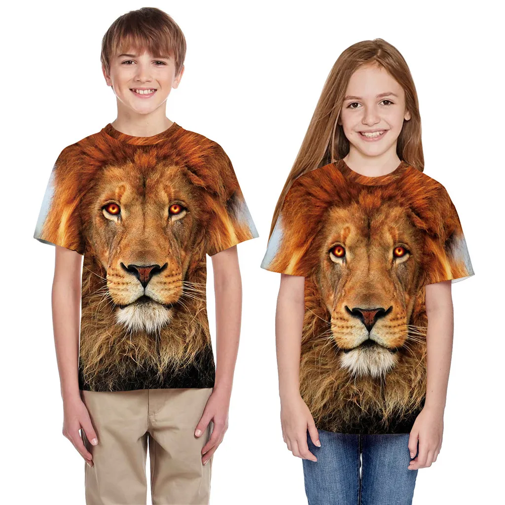 

Children's clothing Teen Youth Kid Girls Boys Summer 3D Print Cartoon T-shirt Tops Casual Clothes fashion outfits #T5/30