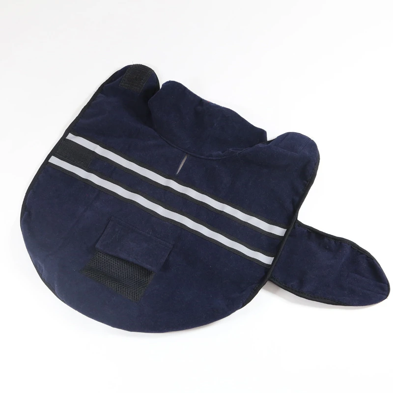 Dog Jacket Coat Reflective Stripe Dog Clothes Winter Warm Fur Collar Vest Sport Clothing  Sniffer Dog Thick Clothing9