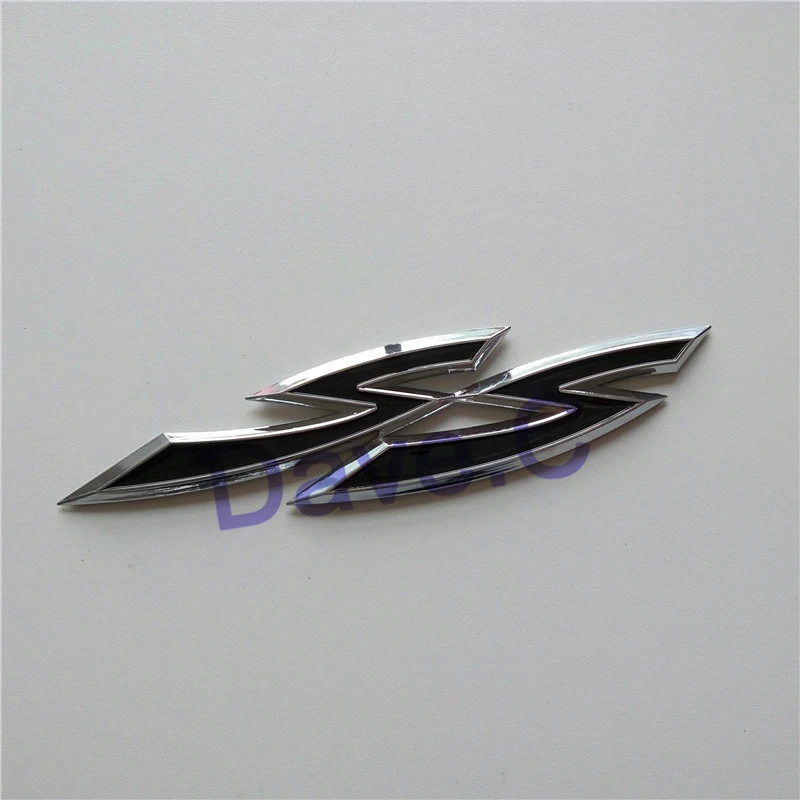 車のssロゴ3d文字ステッカーブラッククロームabsテールエンブレムリアトランクデカールバッジ Rear Emblem Car Logo Badgechrome Emblems Badges Aliexpress