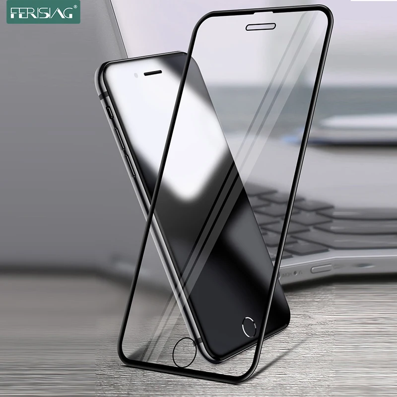 

FERISING 9D Curved Edge Tempered Glass For iphone 6 6S 7 8 Plus Screen Protector Oleophobic Coating 6P 6SP 7P 8P Protective