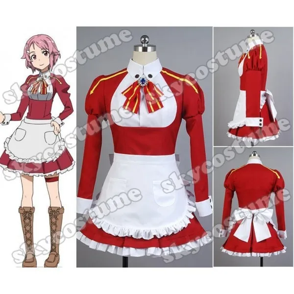 

Sword Art Online Lisbeth Rika Maid Shinozaki Anime Cosplay Costume Women Girls Dress Halloween Carnival Full Set