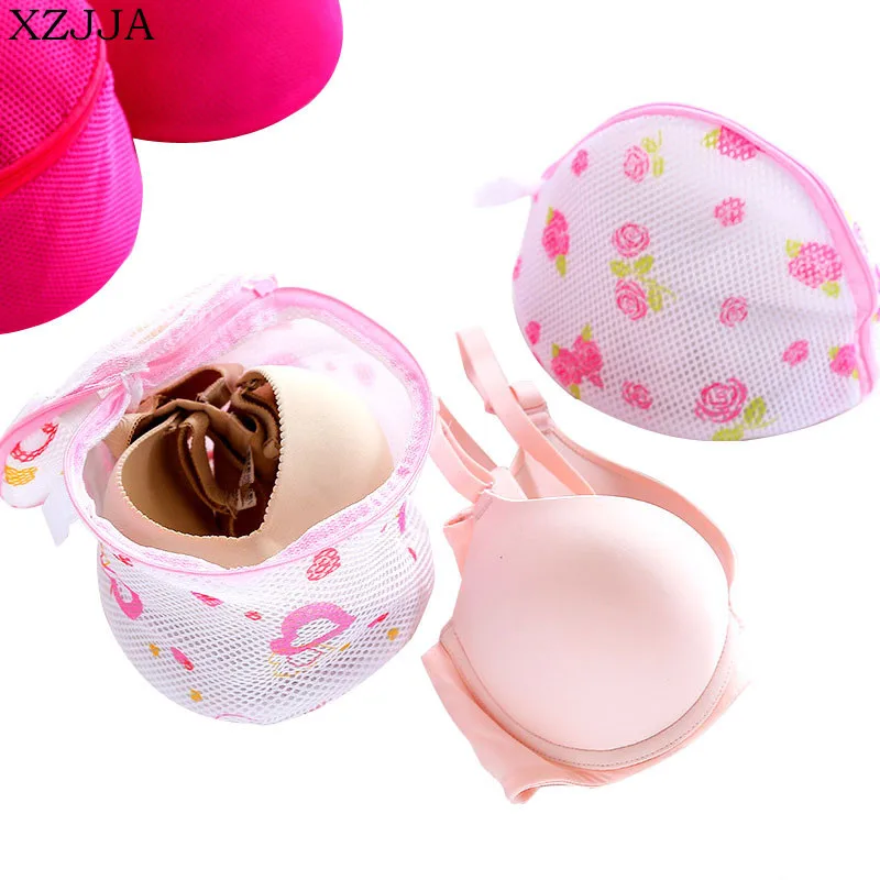 

XZJJA Double Layer Mesh Bra Laundry Bag Thickened Delicates Washing Bag Bra Underwear Protector Organizer For Washing Machines