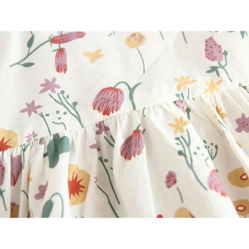 Summer dress Style Baby And Girl Outwear With Broken Flower Dress Pure Cotton dress Girls Dresses For Party And Wedding