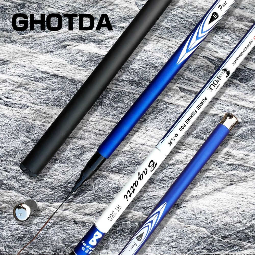 

GHOTDA Carbon Fiber Telescopic Fishing Rod Ultra-light Stream Hand Carp Feeder