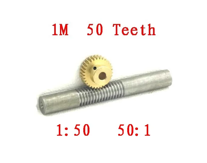 Free shipping/1M-50T reduction ratio:1:50 copper worm gear reducer transmission parts gear hole:8(10)mm/Meat Grinder Parts etc.