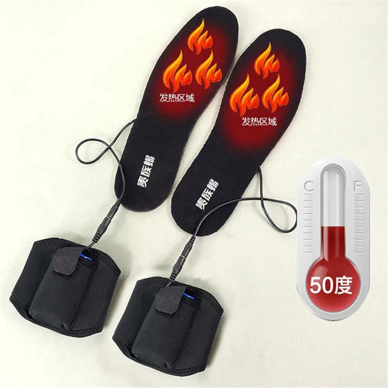 rechargeable battery heated insoles for shoes heated boot insoles