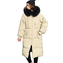 Зимнее теплое пальто для женщин, ультра-светильник, 90% белый утиный пух, куртка, Женская парка с капюшоном, женские куртки, новая Женская длинная теплая верхняя одежда