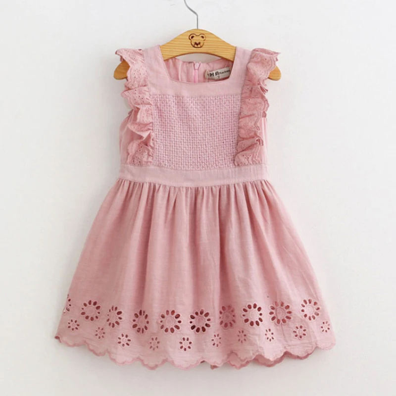 Летнее кружевное платье для девочек; повседневные платья для маленьких девочек; детская одежда; vestidos Infantis; платье принцессы; Одежда для девочек