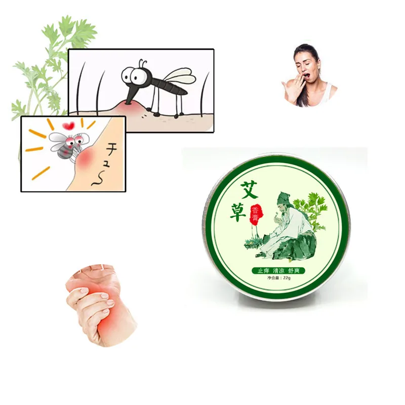 

1Pcs Wormwood Ointment Cooling Oil Herbal Medical Balm Plaster Anti itching Moxa Moxibustion Health Care Cream