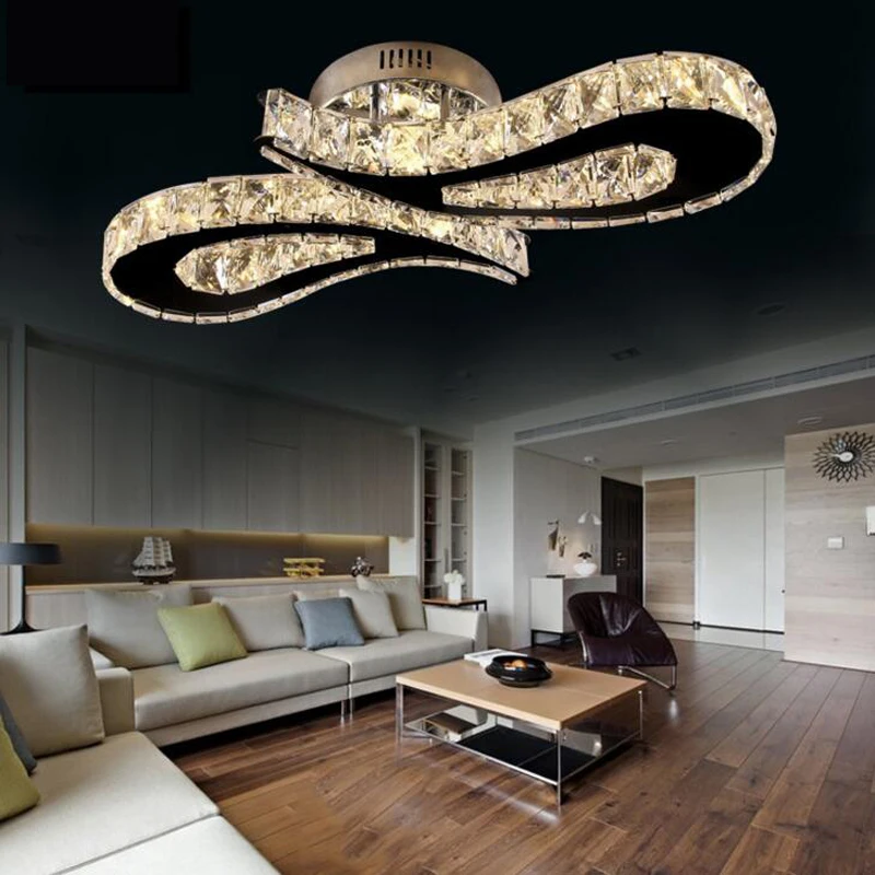 

Crystal ceiling lamp LED bedroom K9 Crystal ceiling lamp Modern simplicity atmospheric Crystal lamp ceiling led ceiling lamps
