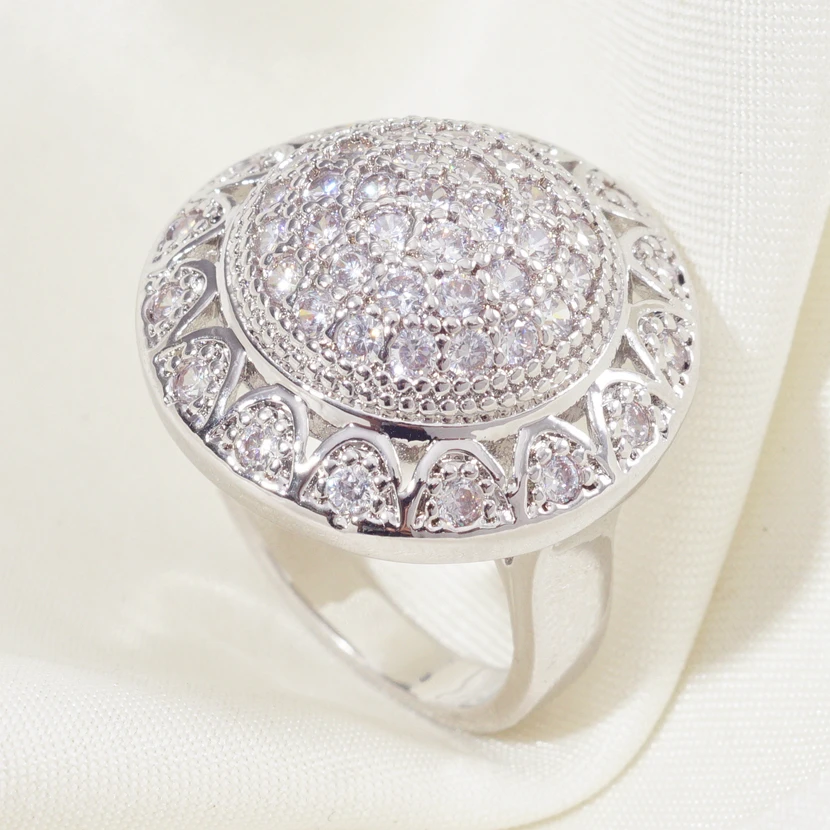 

Luxury AAA Cubic Zirconia Micro Pave Rhinestone Rings Flower Ring for Women Ladies Gold Finger Bague Jewelry Gift Dropshipping