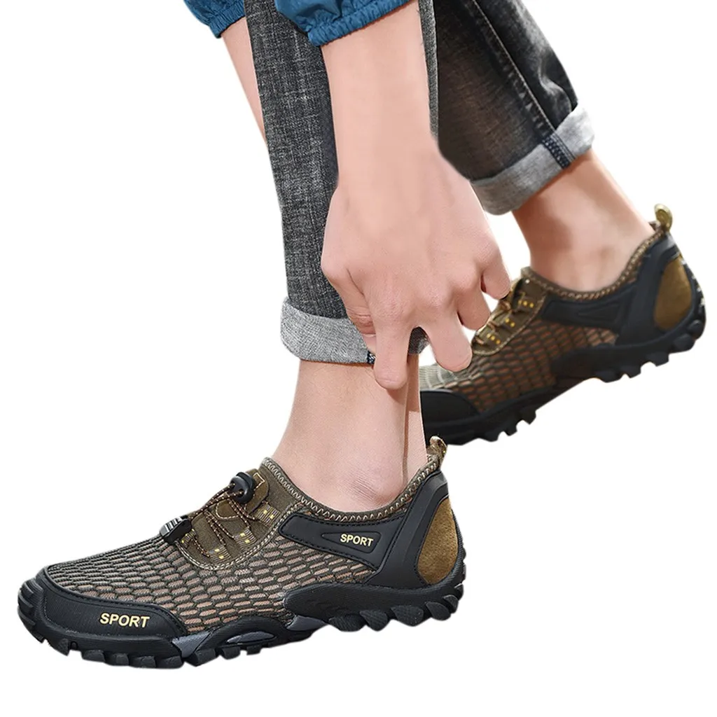 Мужская уличная спортивная обувь; сетчатая повседневная обувь с нескользящей подошвой; большие размеры; Студенческая обувь для походов и бега; мужские низкие Туфли-лодочки; sapato masculino