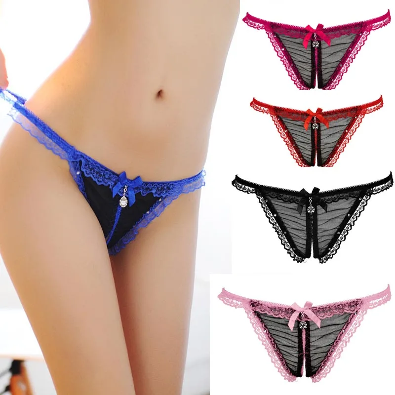 Female Perspective Diamond Lace Panties Sexy Underwear Low Rise Thong