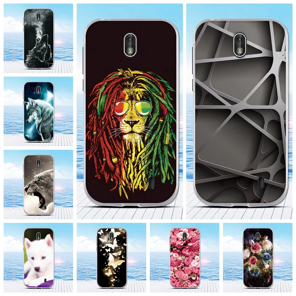 Soft Cover For Nokia 1 2018 Silicone Cute Pattern TA-1047 TA-1060 TA-1056 TPU Coque Nokia1 Phone Case | Мобильные телефоны и