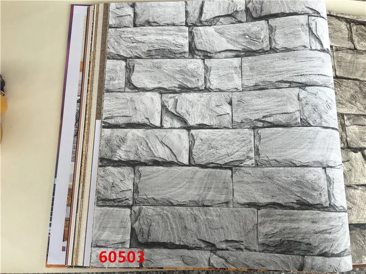 60503 Китайский 3D стерео моделирование мраморные однотонные обои магазин ресторан каменный узор ПВХ работает обои - Цвет: 60503