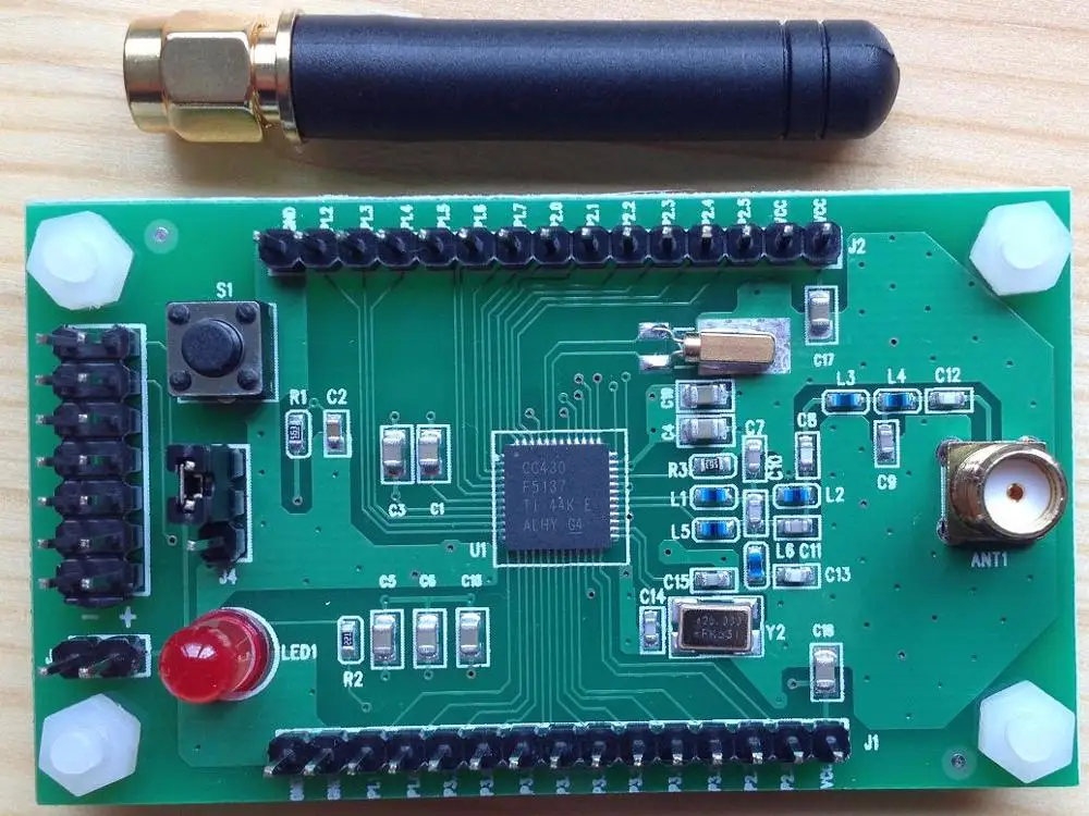 Макетная плата CC430F5137 макетная с беспроводной цифровой передачей CC430 433 МГц|board