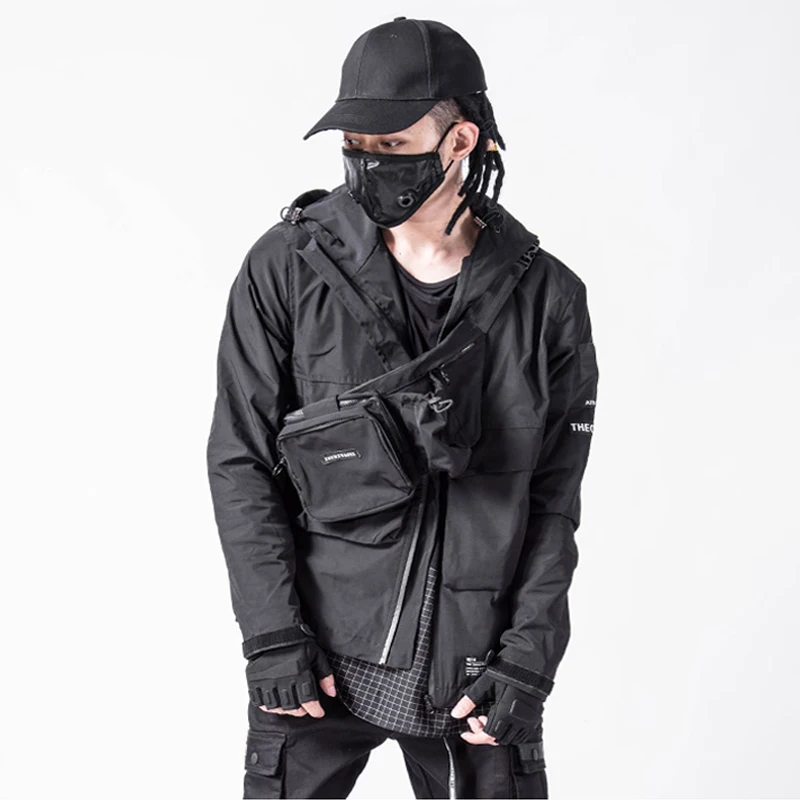 

Streetwear Hip Hop Bomber Jacket Men Autumn Black Jacket Men Jacket and Coat US Size Xs-XL