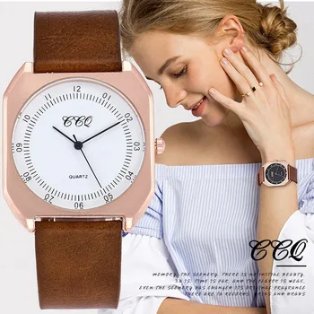 

CCQ Brand New Fashion luxury Elegant woman Watches Simple Ultra Thin dial Casual Male Quartz Clock Man Watch Wristwatch Gift