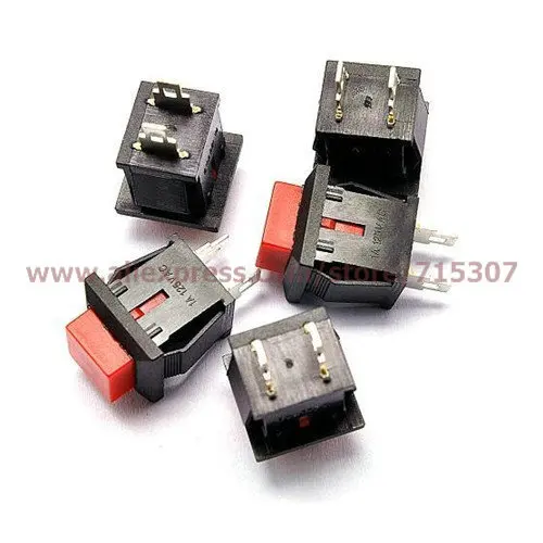

PHISCALE 20pcs of Red DS-430 momentary OFF Push Button Switches without lock