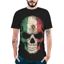 Спортивная футболка, Спортивная футболка для бега, модная мужская футболка с 3D принтом черепа, футболка с коротким рукавом, блузка, топы для мужчин#2h04