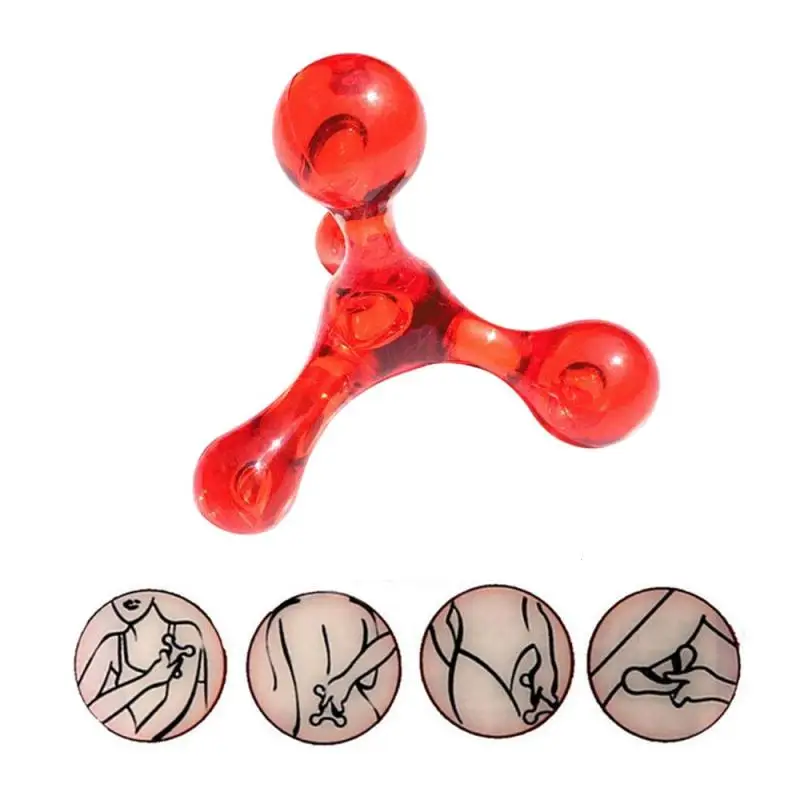 Mini Massager Manual Balance Four Ball Point Massage Tool Body Relaxation Relieve Fatigue Health Care Stick Portable Travel
