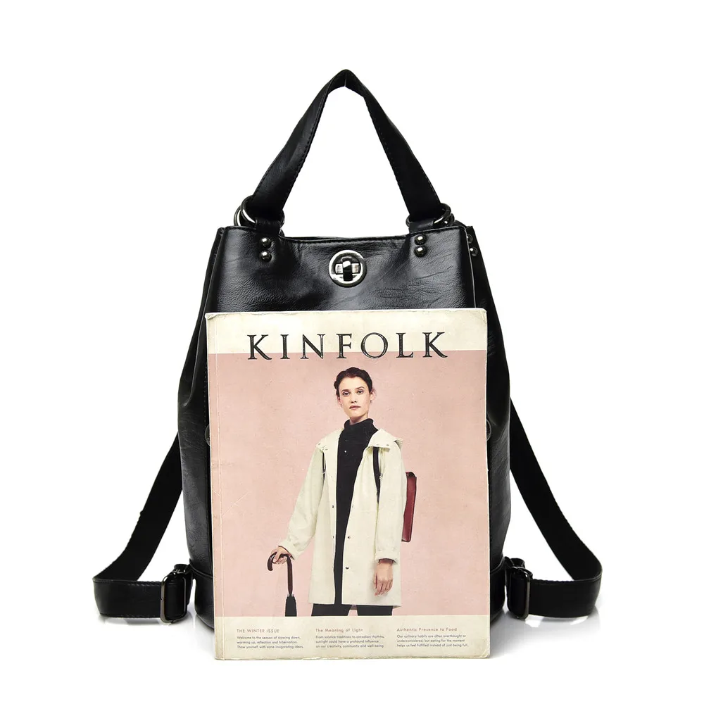 

2019 Female backpack mochila feminina casual Multifunction lady Leather Backpack Shoulder bags Sac A Dos Travel Back Pack