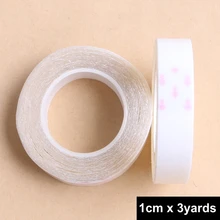 HARMONY 2 шт 1 см в ширину 3 ярдов Длина белые двухсторонние клейкие рулоны ленты для наращивания волос из искусственной кожи уток/парик шнурка/парик