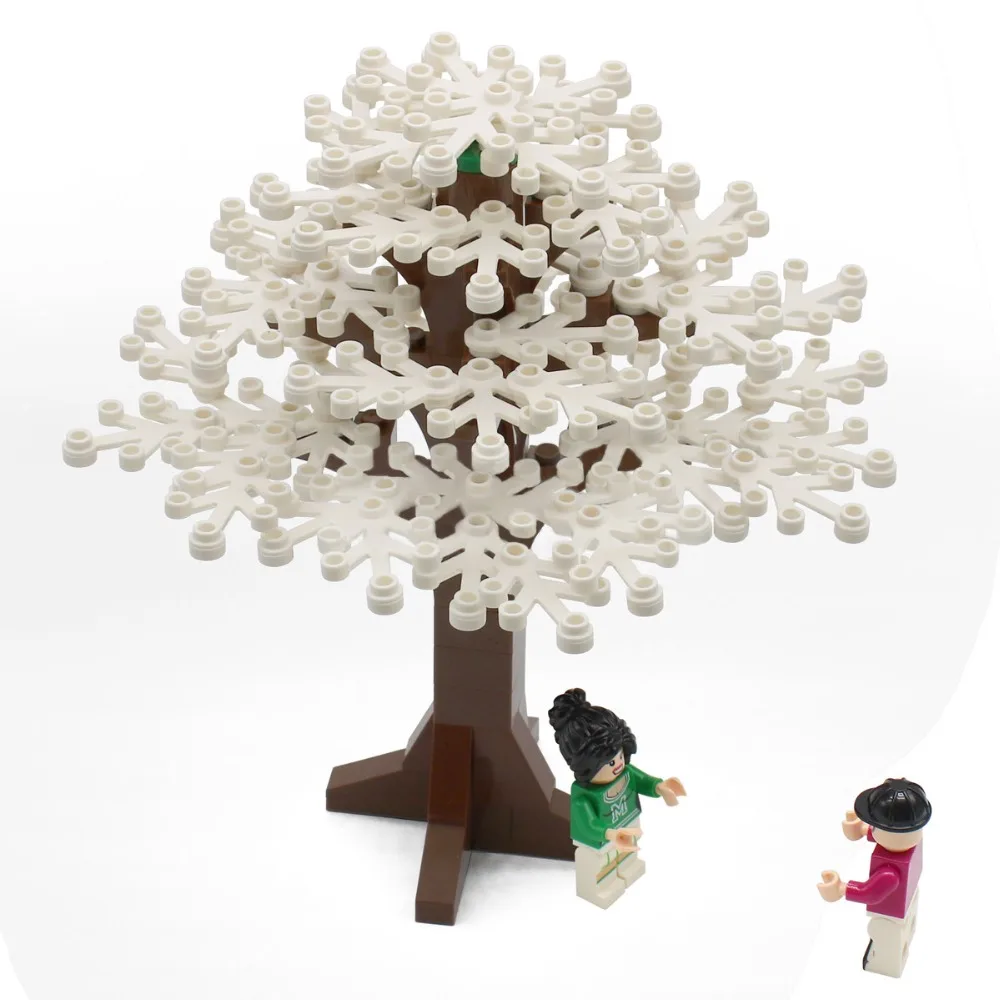 New Arrival 6 Holes Leaves LegoINGlys City MOC Big Green Tree Building Blocks Set DIY Garden Accessories Bricks Kids Toys Gifts (11)