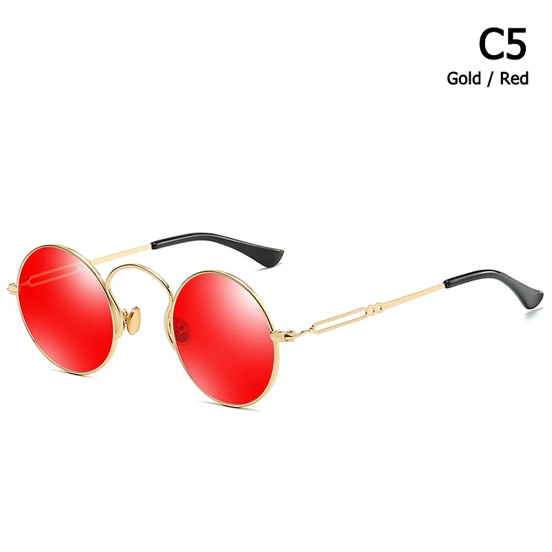 JackJad Классические Ретро Винтажные круглые металлические стильные поляризованные солнцезащитные очки, современные модные брендовые дизайнерские солнцезащитные очки Oculos De Sol E908 - Цвет линз: C5