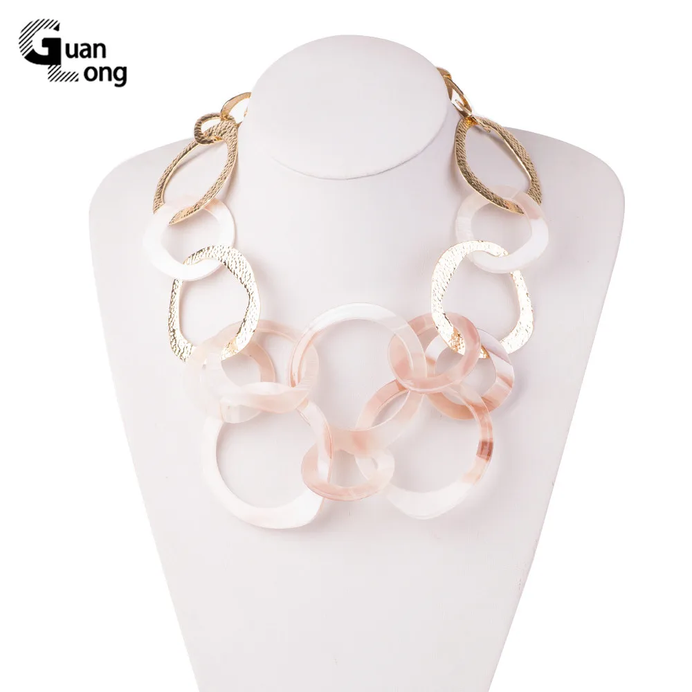 Buy GuanLong Trendy Acetic Acid Acrylic Gold Metal