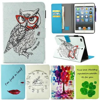 

for Apple ipad Air Ipad5 9.7inch Tablet Case PU Flip Leather Stand Cartoon Animal Owl Cat Cover for ipad 5 Fundas Coque