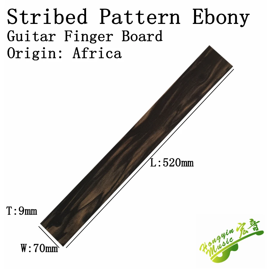 

African Striped Pattern Ebony For Classical Guitar Electric Guitar Acoustic Guitar Ukulele Fingerboard DIY Guitar Fretboard