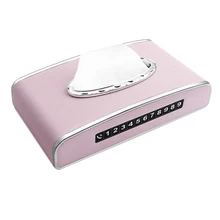 Универсальный Кожаный Автомобильный тканевый ящик кожаный нескользящий Многофункциональный стоп знак подлокотник коробка креативный съемный бумажный полотенце Cutl