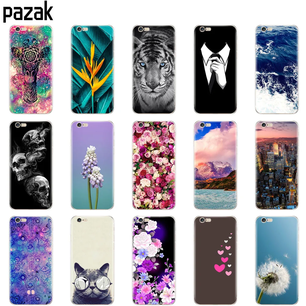 

silicone Case For Iphone X 8 7 6 6s 5 5s SE Plus Case soft tpu back cover for 360 full protective phone shell clear printing