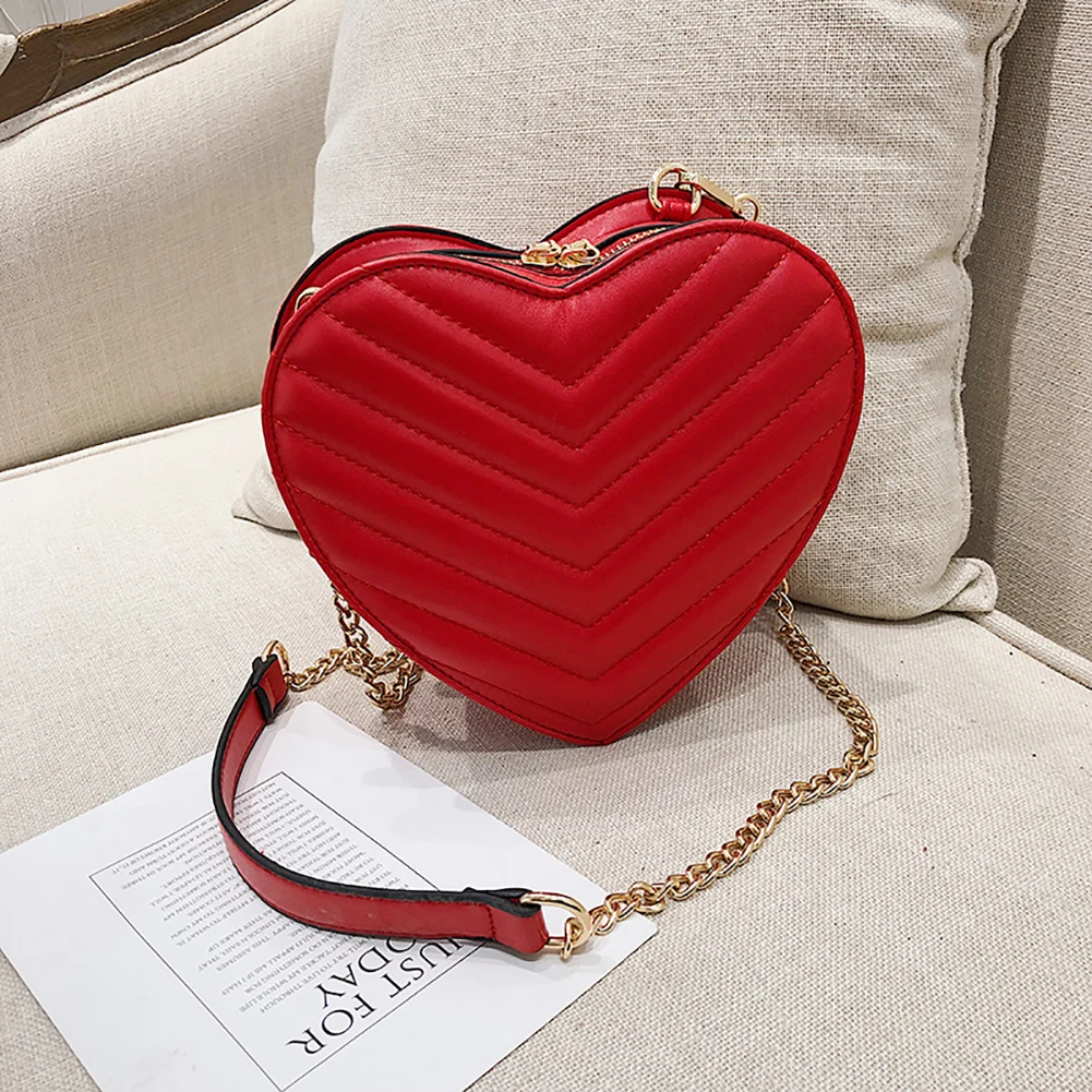 الأزياء القلب شكل النساء حقيبة كتف المعادن حزام حزب البسيطة الحقيبة رسول Crossbody حقائب للنساء حقيبة يد