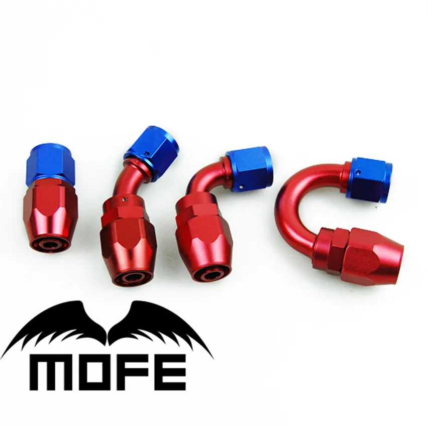 MOFE Универсальный AN6/AN8/AN10/AN12 прямой анозированный Алюминиевый Поворотный шланг
