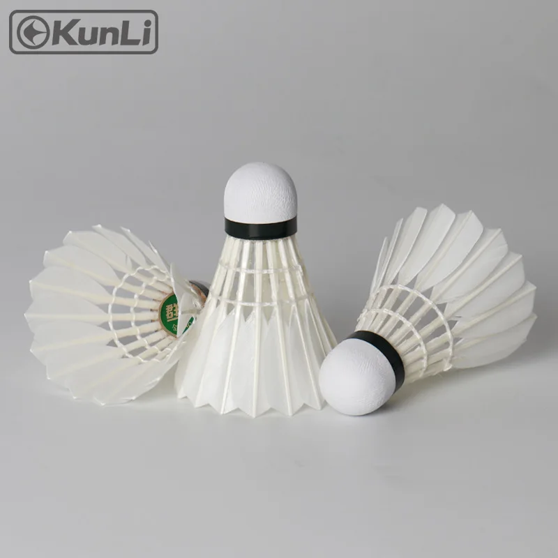 Kunli Badminton Shuttecock Grade A Goose Feather Shuttecocks For Professional Tournament Best Durable Fying Ball Shuttlecocks